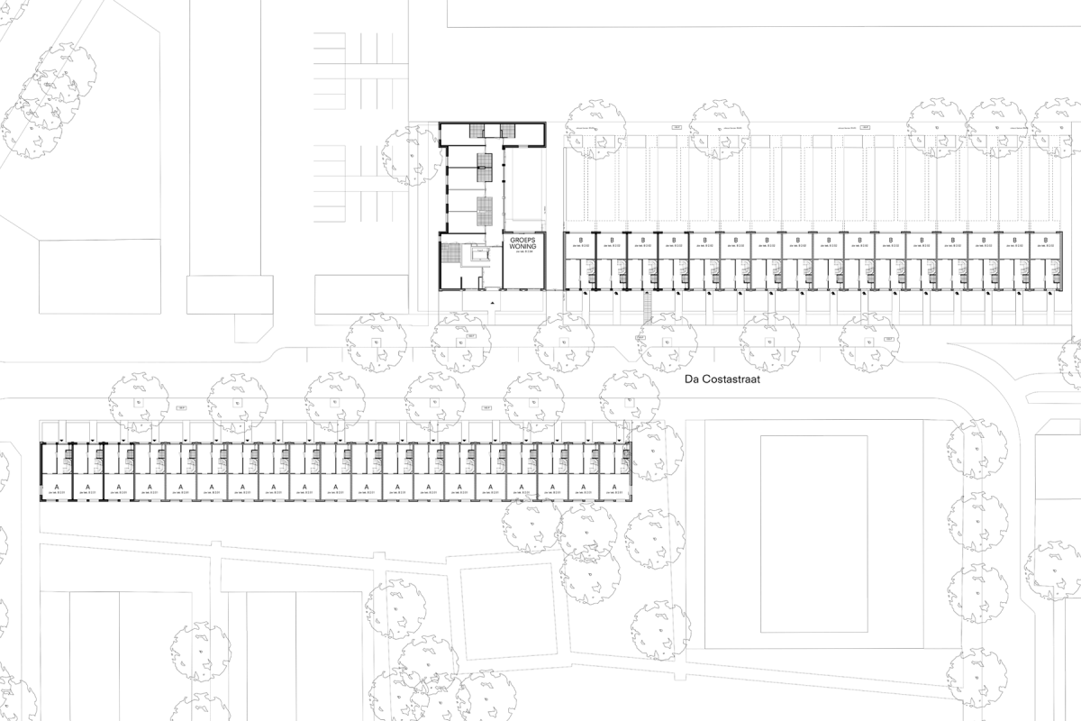 De Nijl Architecten - Woningbouw Da Costastraat